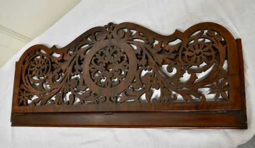 fig 1. Adjustable Fretwork Mahogany Book Rest, Lutrin