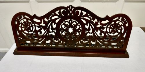 fig 2. Adjustable Fretwork Mahogany Book Rest, Lutrin