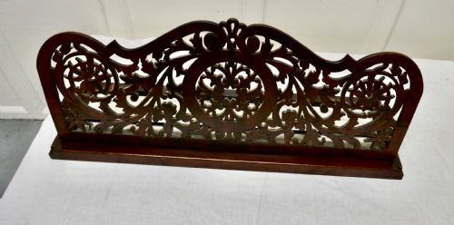 fig 3. Adjustable Fretwork Mahogany Book Rest, Lutrin