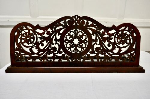 fig 4. Adjustable Fretwork Mahogany Book Rest, Lutrin