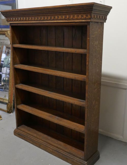 fig 3. Arts and Crafts Open Oak Bookcase with Secret Compartment
