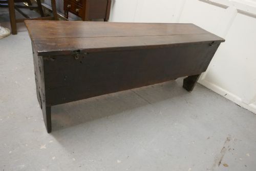 fig 3. 17th Century Carved Oak 6 Plank Sword Chest