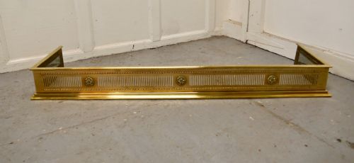 Victorian Arts and Crafts Pierced Brass Fender