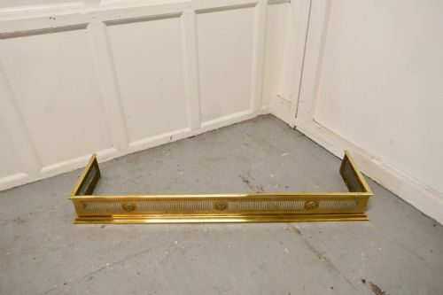 fig 1. Victorian Arts and Crafts Pierced Brass Fender 