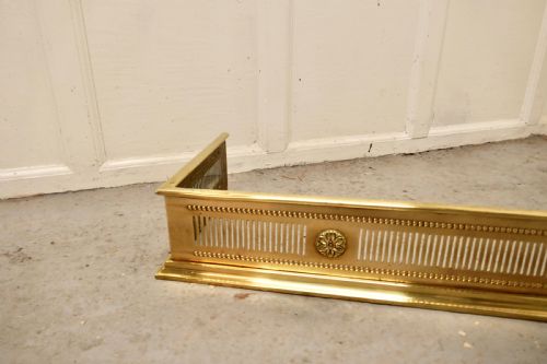fig 2. Victorian Arts and Crafts Pierced Brass Fender 