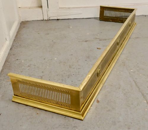 fig 3. Victorian Arts and Crafts Pierced Brass Fender 