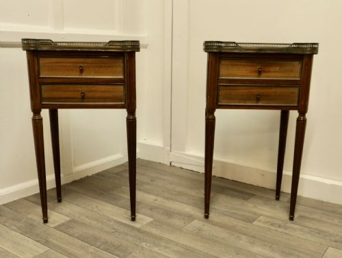 A Pair of French 19th Century Side Tables or Bedside Cabinets