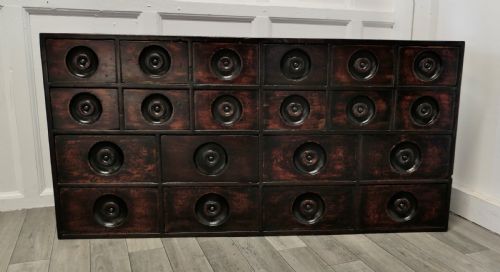 19th Century Chemist Drawers 20 Drawer Pharmacists Cabinet