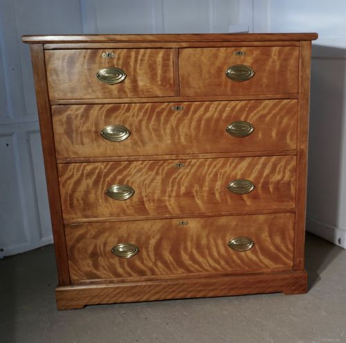 Large 19th Century Birch Chest of Drawers