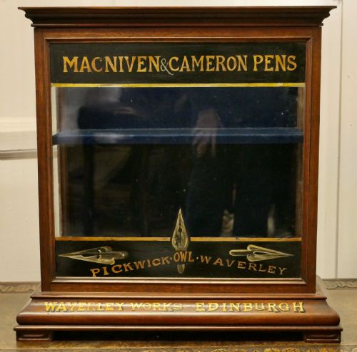 Victorian Stationers Cupboard, Macniven & Cameron Pens Display Cabinet
