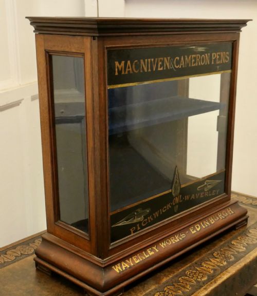 fig 1. Victorian Stationers Cupboard, Macniven & Cameron Pens Display Cabinet