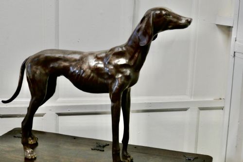 Large Bronze Statue of a Dog