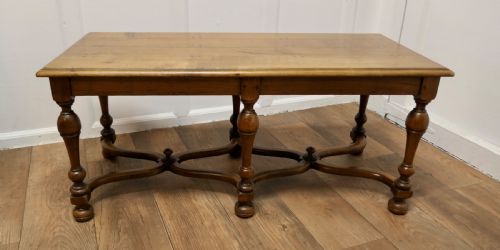 Long French Provincial Walnut Coffee Table
