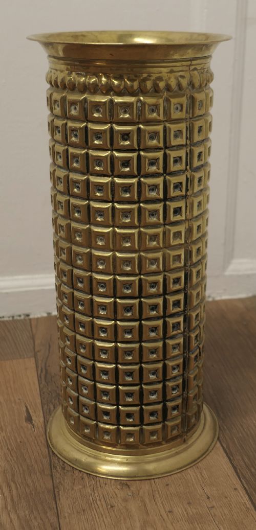 Art Deco Brass Stick Stand, Umbrella Stand