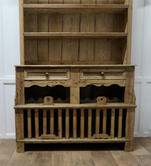 fig 1. 19th Century Rustic Pine Irish Chicken Hutch Dresser