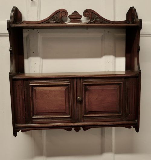 2 Door Walnut Wall Cabinet