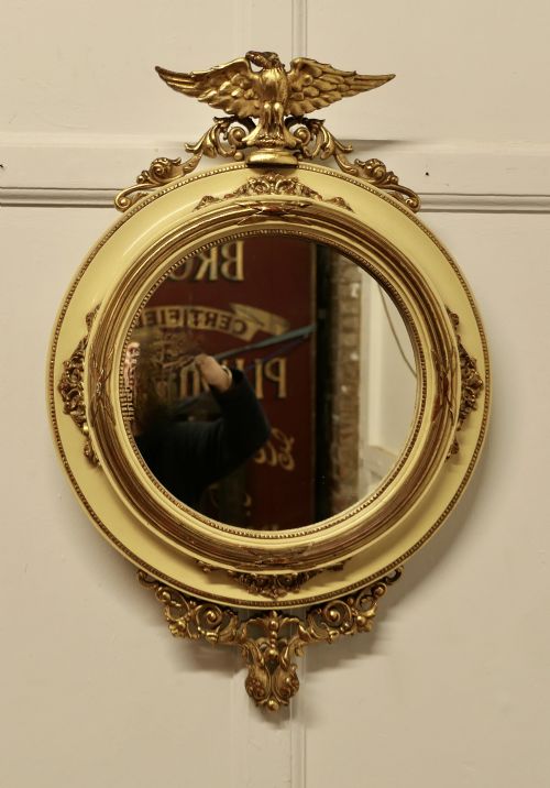 Large Gilt and Cream French Wall Mirror