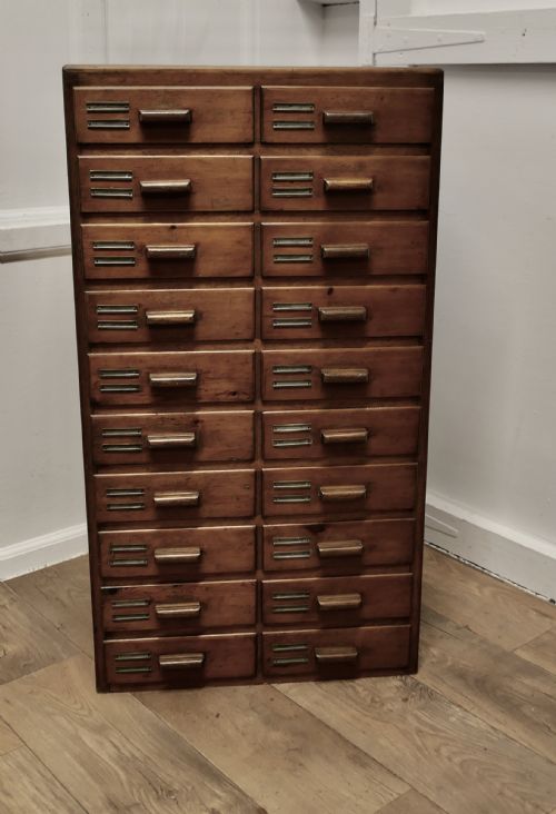 20 Drawer Art Deco A4 Filing Cabinet