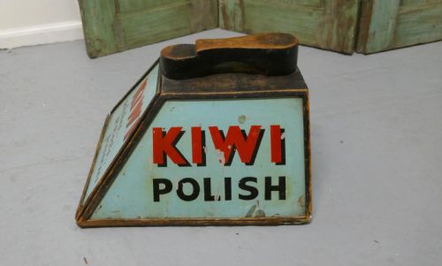 KIWI BOOT POLISH ADVERTISING SHOE SHINE BOX WITH SHOE REST - ADDITIONAL PHOTO 2