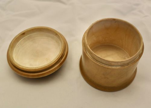 3 HAND MADE SYCAMORE TREEN POTS 1 WITH MINIATURES - ADDITIONAL PHOTO 5