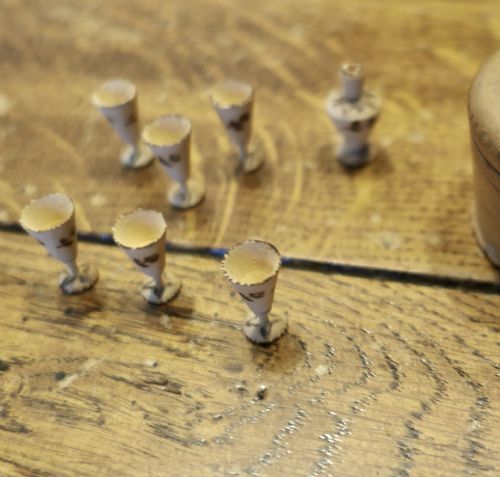 3 HAND MADE SYCAMORE TREEN POTS 1 WITH MINIATURES - ADDITIONAL PHOTO 7