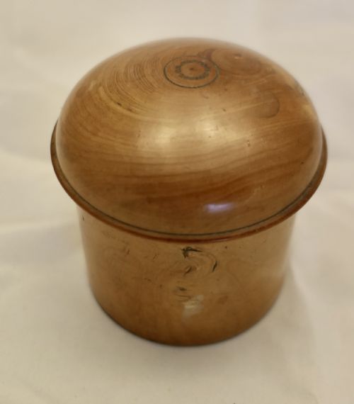 3 HAND MADE SYCAMORE TREEN POTS WITH LIDS - ADDITIONAL PHOTO 1