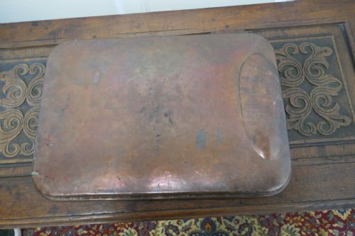 LARGE 18TH CENTURY COPPER ROASTING TRAY WITH GRAVY WELL - ADDITIONAL PHOTO 5