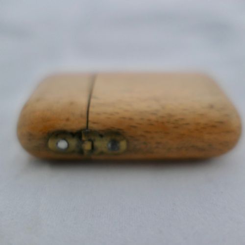 3 19TH CENTURY HAND MADE TREEN ITEMS POWDER PERFUME AND MATCHES - ADDITIONAL PHOTO 3
