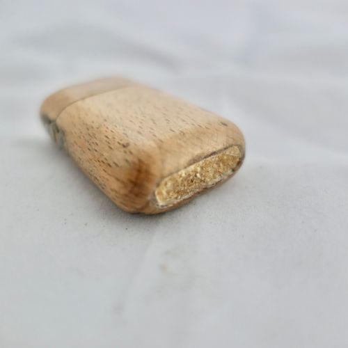 3 19TH CENTURY HAND MADE TREEN ITEMS POWDER PERFUME AND MATCHES - ADDITIONAL PHOTO 4