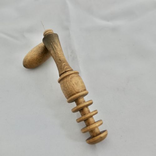 3 19TH CENTURY HAND MADE TREEN ITEMS POUNCE PLUMB BOB BODKIN - ADDITIONAL PHOTO 5