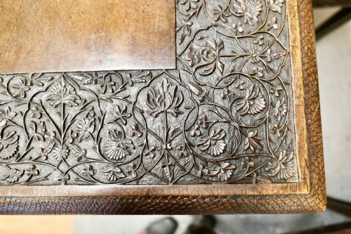 ORIENTAL STYLE CARVED DINING TABLE AND 6 CHAIRS - ADDITIONAL PHOTO 7