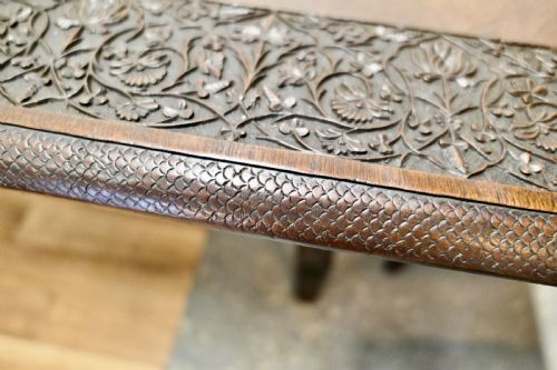 ORIENTAL STYLE CARVED DINING TABLE AND 6 CHAIRS - ADDITIONAL PHOTO 8