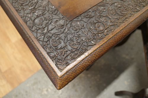 ORIENTAL STYLE CARVED DINING TABLE AND 6 CHAIRS - ADDITIONAL PHOTO 11