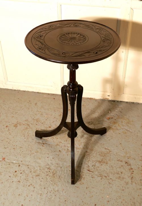DECORATIVE 2 TONE ART NOUVEAU WINE TABLE BY BULSTRODE OF CAMBRIDGE - ADDITIONAL PHOTO 3