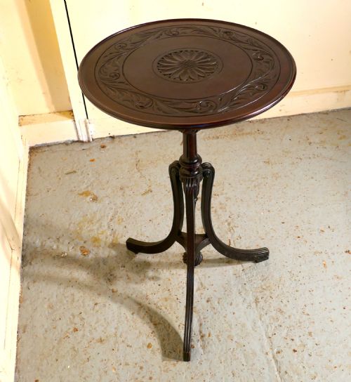 DECORATIVE 2 TONE ART NOUVEAU WINE TABLE BY BULSTRODE OF CAMBRIDGE - ADDITIONAL PHOTO 5