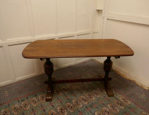GOOD QUALITY OAK REFECTORY DINING TABLE - ADDITIONAL PHOTO 1