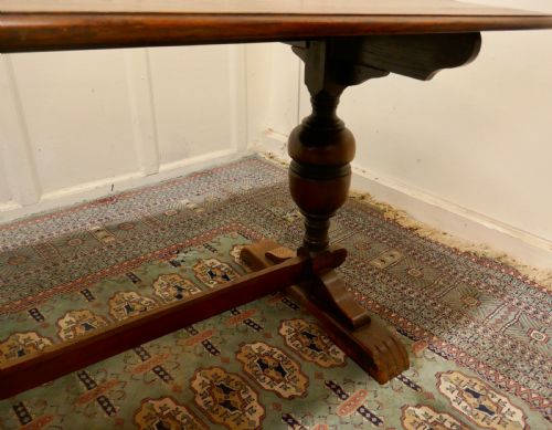 GOOD QUALITY OAK REFECTORY DINING TABLE - ADDITIONAL PHOTO 6