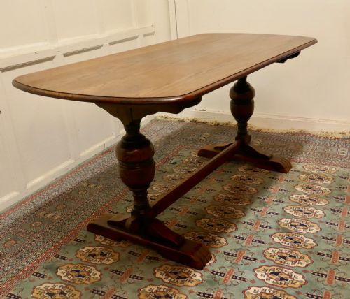 GOOD QUALITY OAK REFECTORY DINING TABLE - ADDITIONAL PHOTO 7