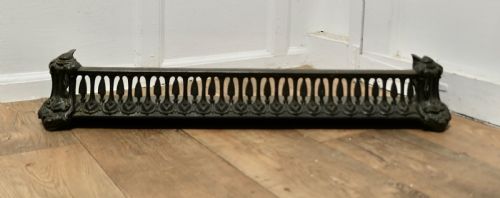 Art Nouveau Cast Iron Colebrookdale Style Fender or Dog Grate
