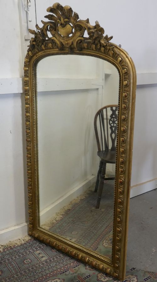 LARGE FRENCH 19TH CENTURY LOUIS PHILIPPE WALL MIRROR - ADDITIONAL PHOTO 3