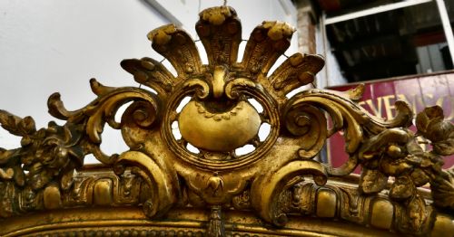 LARGE FRENCH 19TH CENTURY LOUIS PHILIPPE WALL MIRROR - ADDITIONAL PHOTO 7