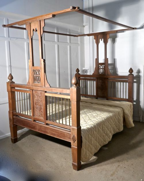 fig 1. Anglo Indian Antique 4 Poster 5ft Double Bed