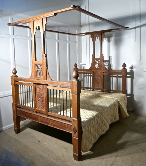 fig 2. Anglo Indian Antique 4 Poster 5ft Double Bed
