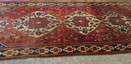 LARGE TRADITIONAL TREE OF LIFE RED WOOL CARPET - ADDITIONAL PHOTO 2