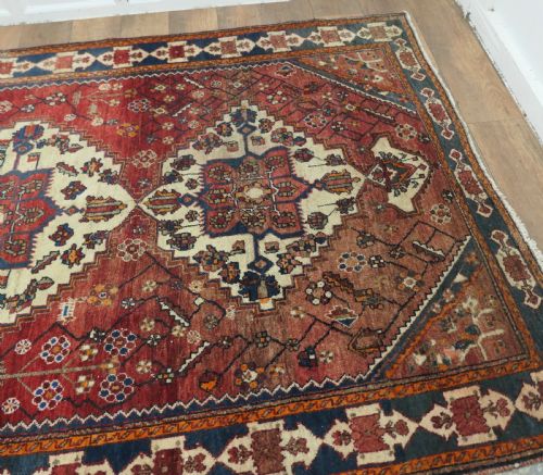 LARGE TRADITIONAL TREE OF LIFE RED WOOL CARPET - ADDITIONAL PHOTO 5