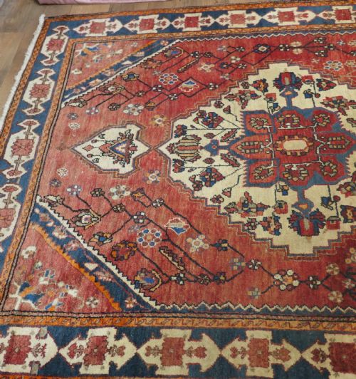 LARGE TRADITIONAL TREE OF LIFE RED WOOL CARPET - ADDITIONAL PHOTO 7