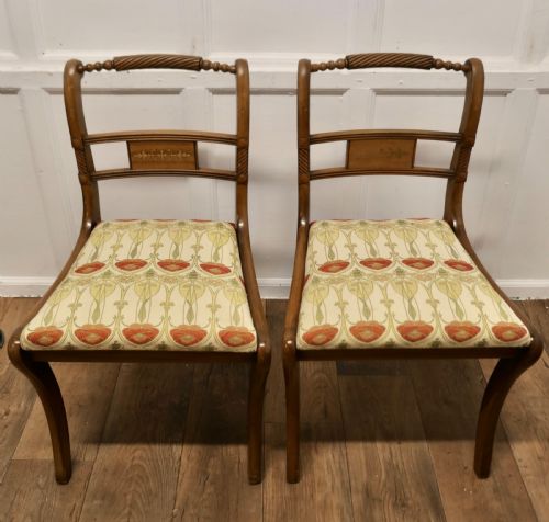 SET OF 4 ART NOUVEAU WALNUT DINING CHAIRS - ADDITIONAL PHOTO 2