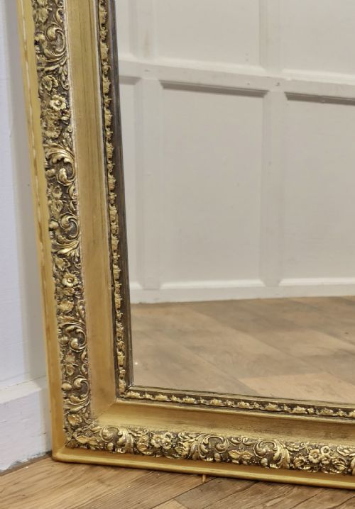LARGE FRENCH 19TH CENTURY LOUIS PHILIPPE GOLD MIRROR - ADDITIONAL PHOTO 3