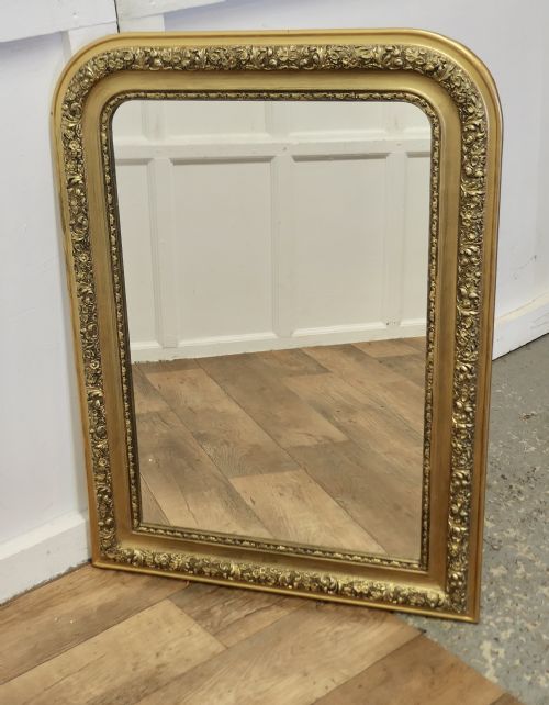 LARGE FRENCH 19TH CENTURY LOUIS PHILIPPE GOLD MIRROR - ADDITIONAL PHOTO 4
