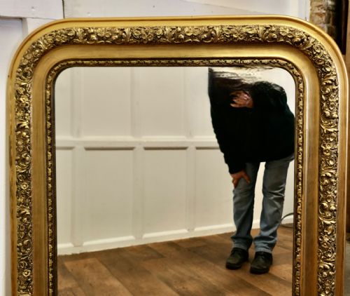 LARGE FRENCH 19TH CENTURY LOUIS PHILIPPE GOLD MIRROR - ADDITIONAL PHOTO 5